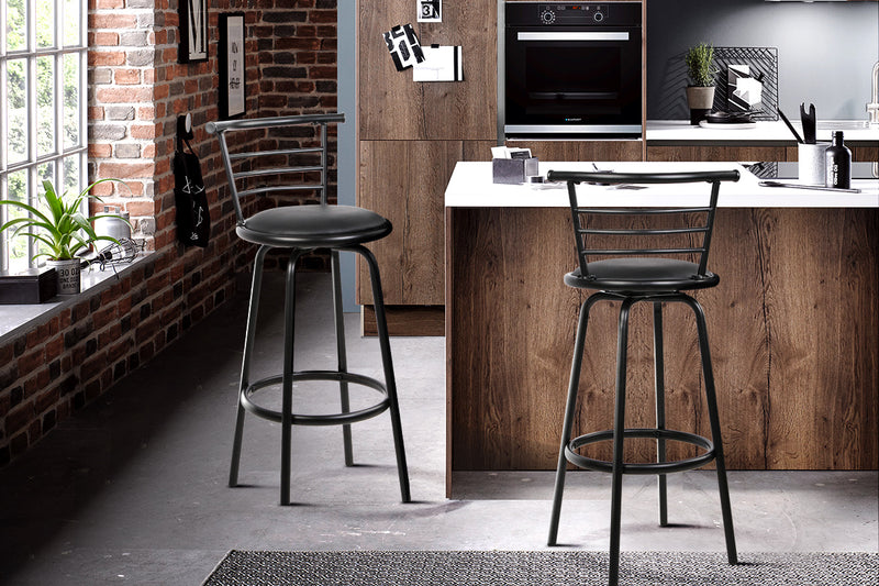 Diva Set of 2 PU Leather Bar Stools at Sleep House Glen Waverley VIC