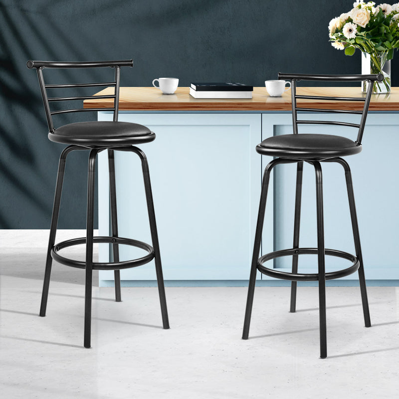 Diva Set of 2 PU Leather Bar Stools at Sleep House Glen Waverley VIC