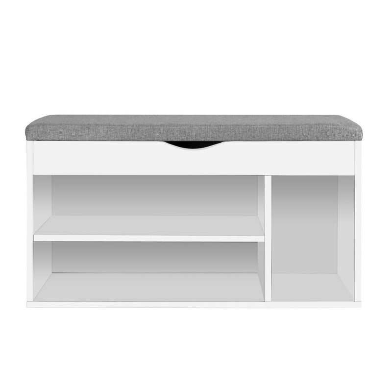 Diva Shoe Cabinet Bench Shoes Organiser White Cupboard by Sleep House NSW