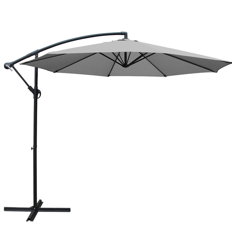 Diva Instahut 3M Outdoor Garden Umbrella Grey