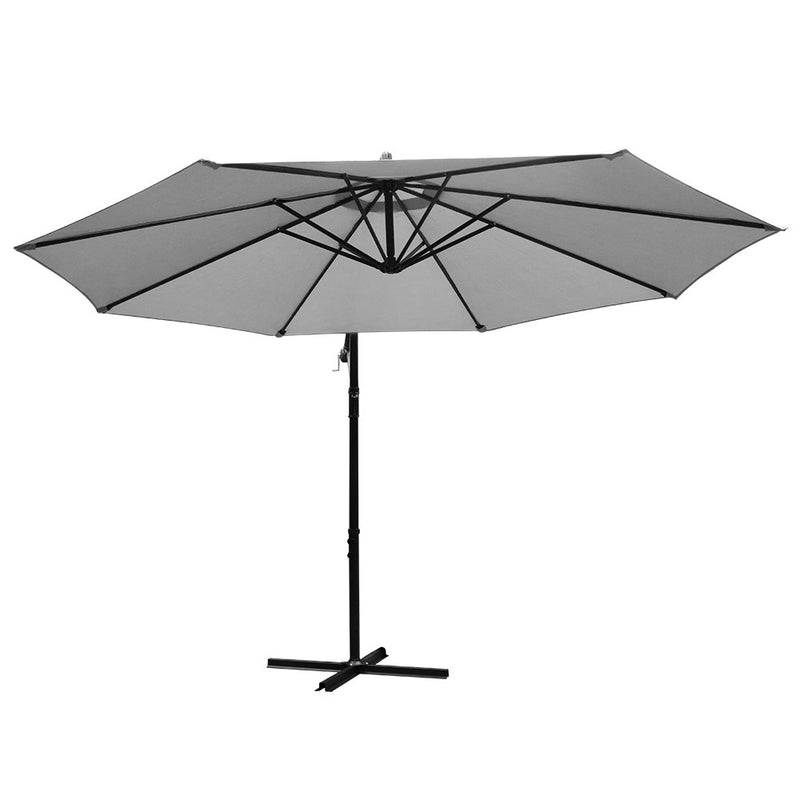 Diva Instahut 3M Outdoor Garden Umbrella Grey